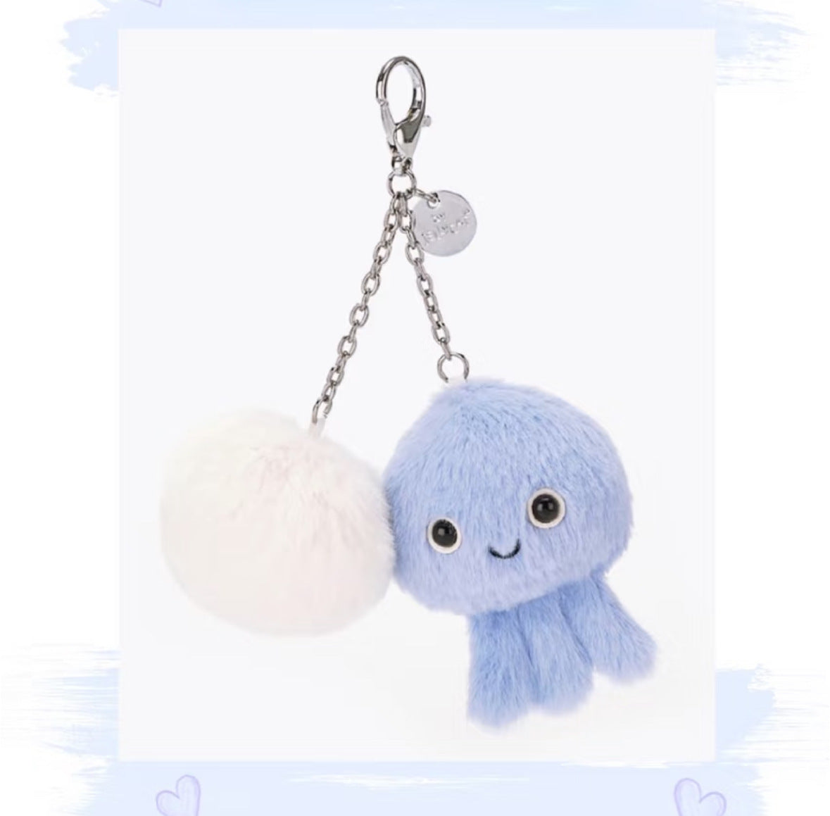 JellyCCCC pendant has three complete standards with steel stamp, Barcelona bear, eggplant, croissant, and free dust bag for all styles.