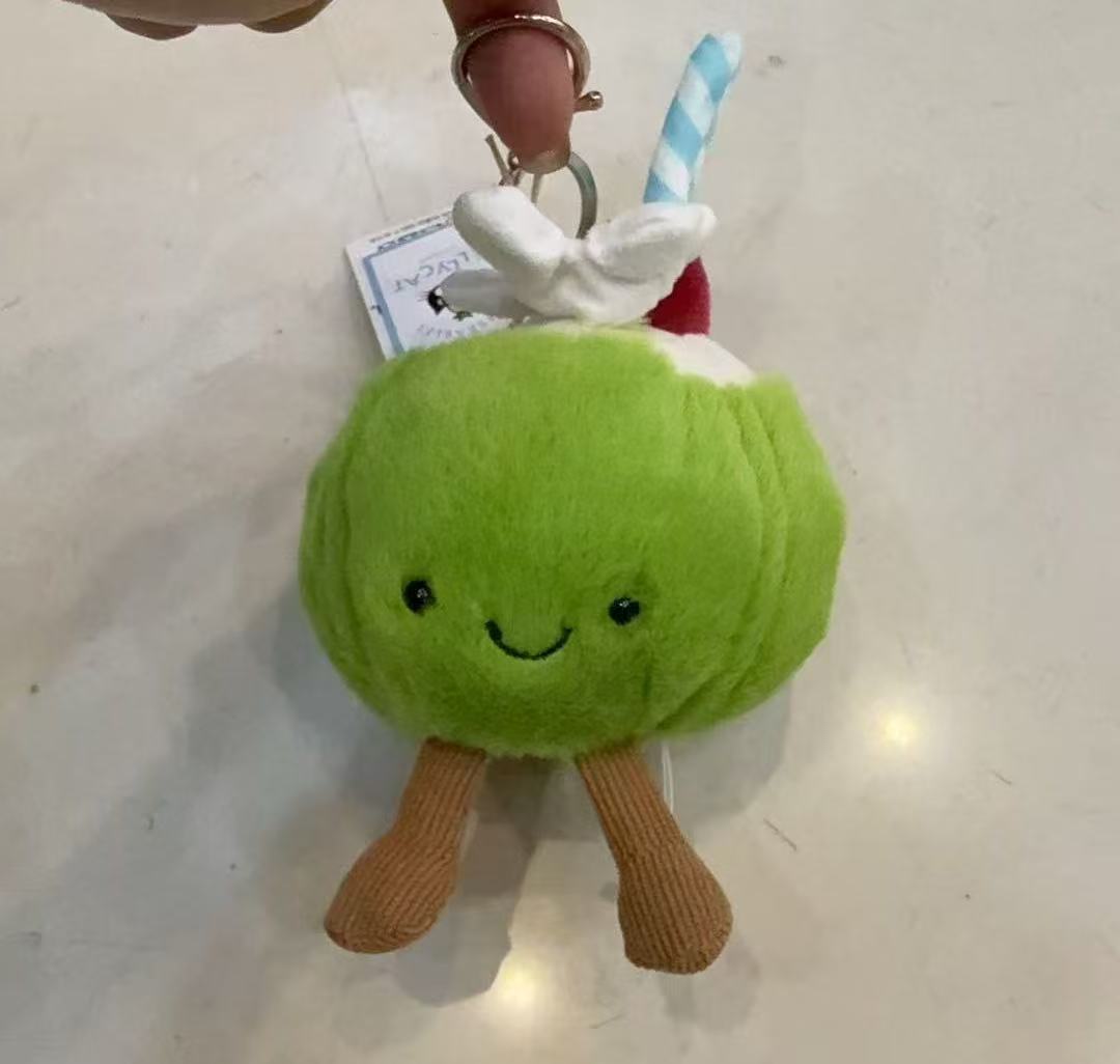 JellyCCCC pendant has three complete standards with steel stamp, Barcelona bear, eggplant, croissant, and free dust bag for all styles.